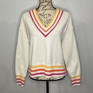 NWT Kerri Rosenthal ‘Get Happy’ V-neck sweater M